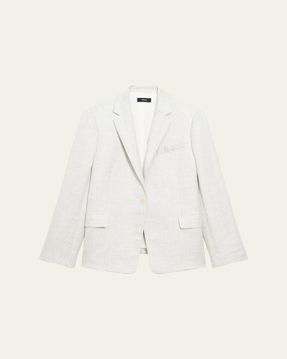 Houndstooth Slim-Fit Blazer
